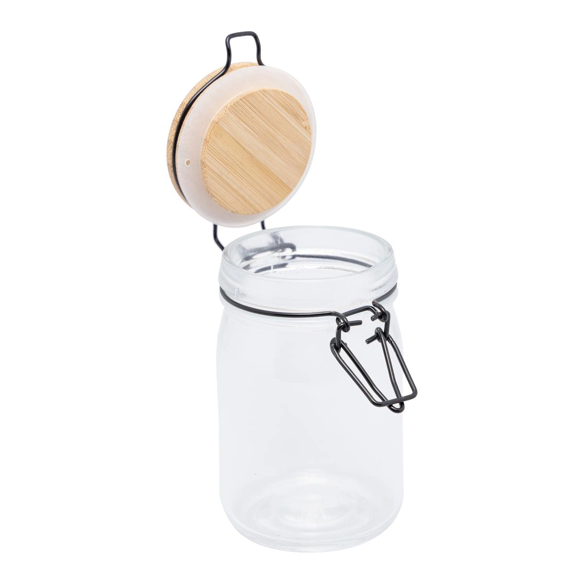 Pote Hermetico Vidro C/Tampa Bambu 210ml Rojemac