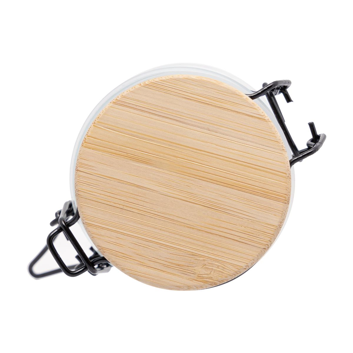 Pote Hermetico Vidro C/Tampa Bambu 210ml Rojemac