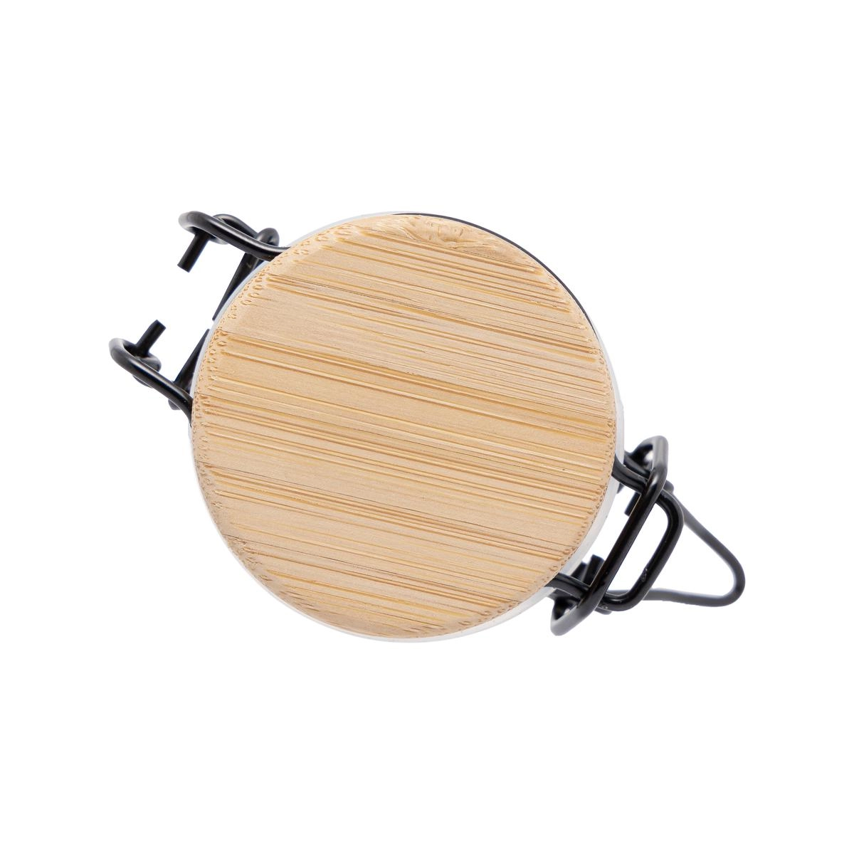 Pote Hermetico Vidro C/Tampa Bambu 60ml Rojemac