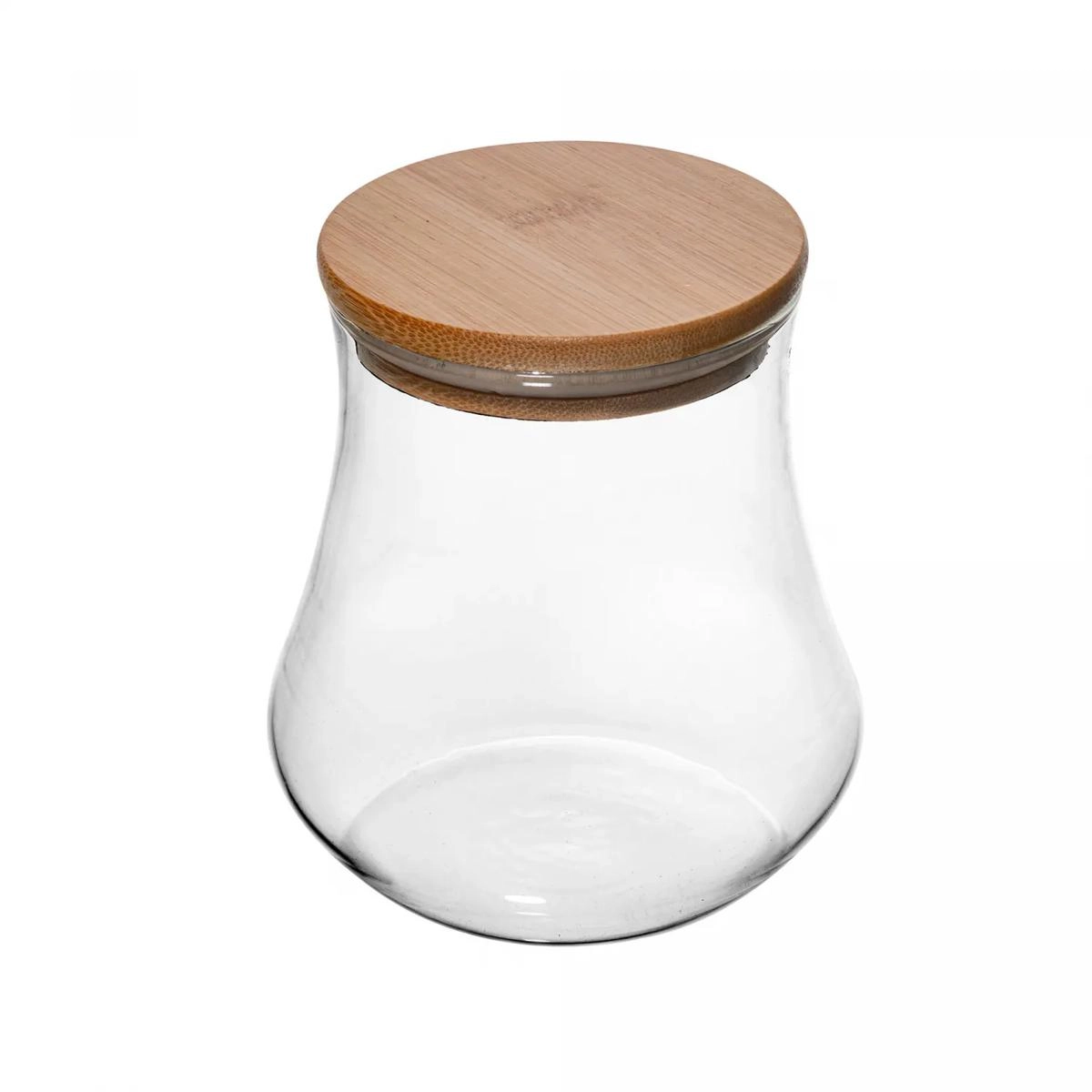 Pote Mantimentos 700ml Vidro C/ Tampa Bambu Rojemac