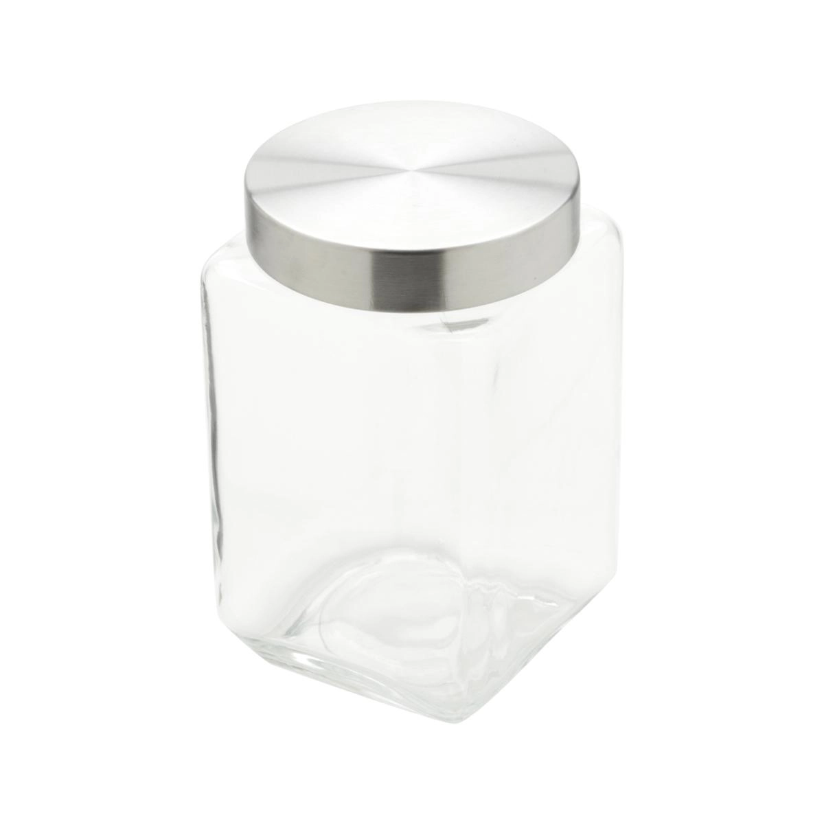 Pote Mantimentos Quadrado 1,6lts Vidro/Inox Rojemac