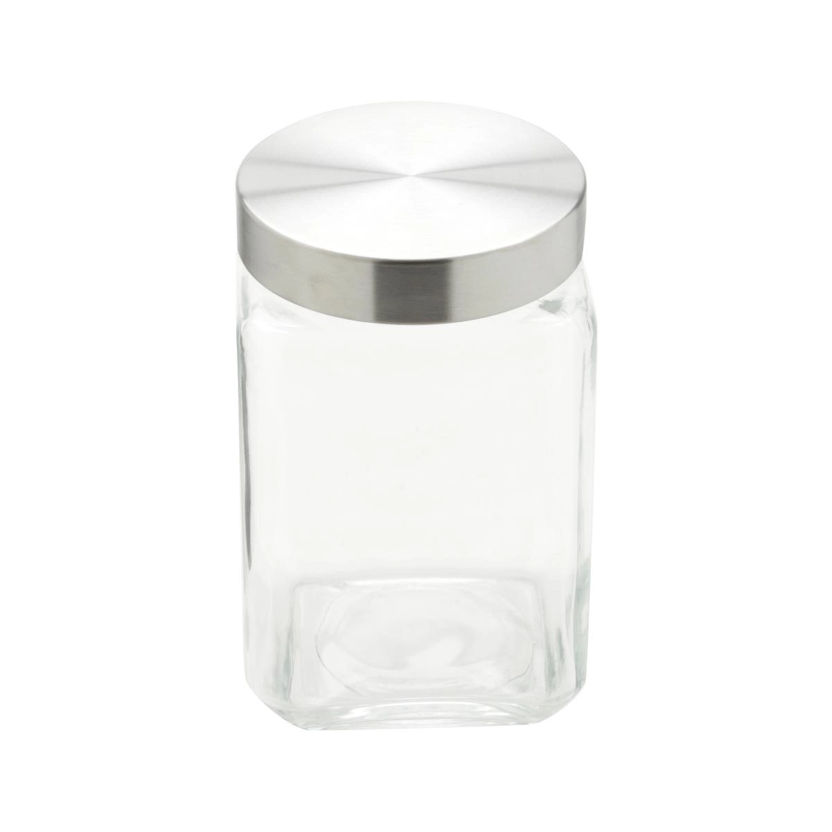 Pote Mantimentos Quadrado 1,6lts Vidro/Inox Rojemac