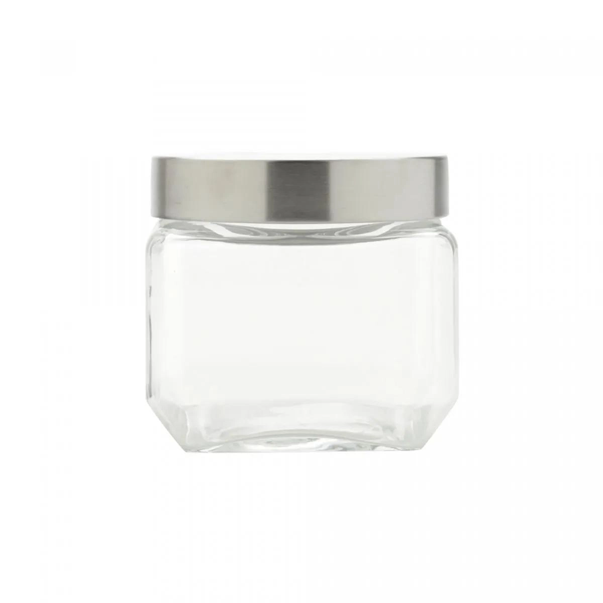 Pote Mantimentos Quadrado 800ml C/ Tampa Inox Rojemac