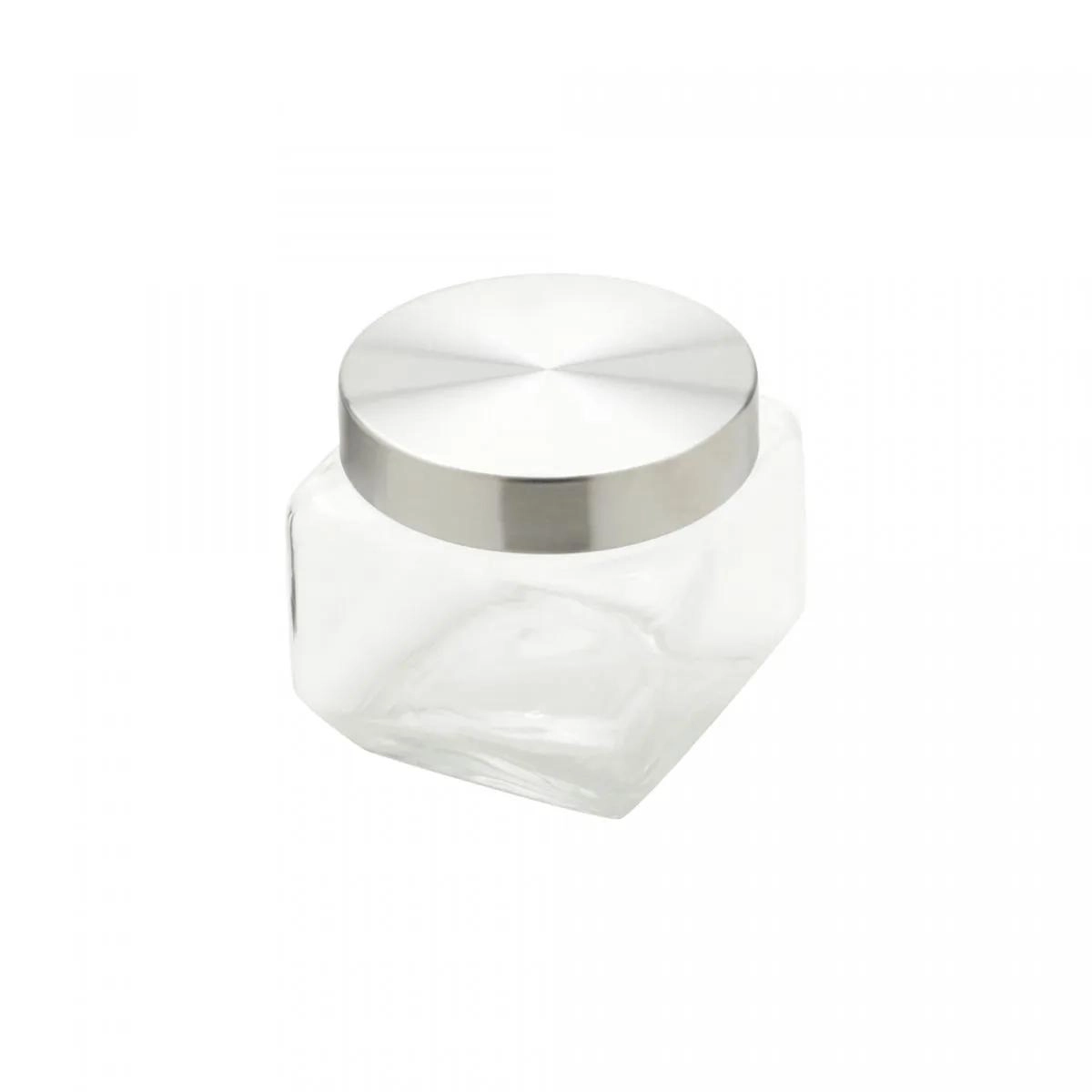 Pote Mantimentos Quadrado 800ml C/ Tampa Inox Rojemac
