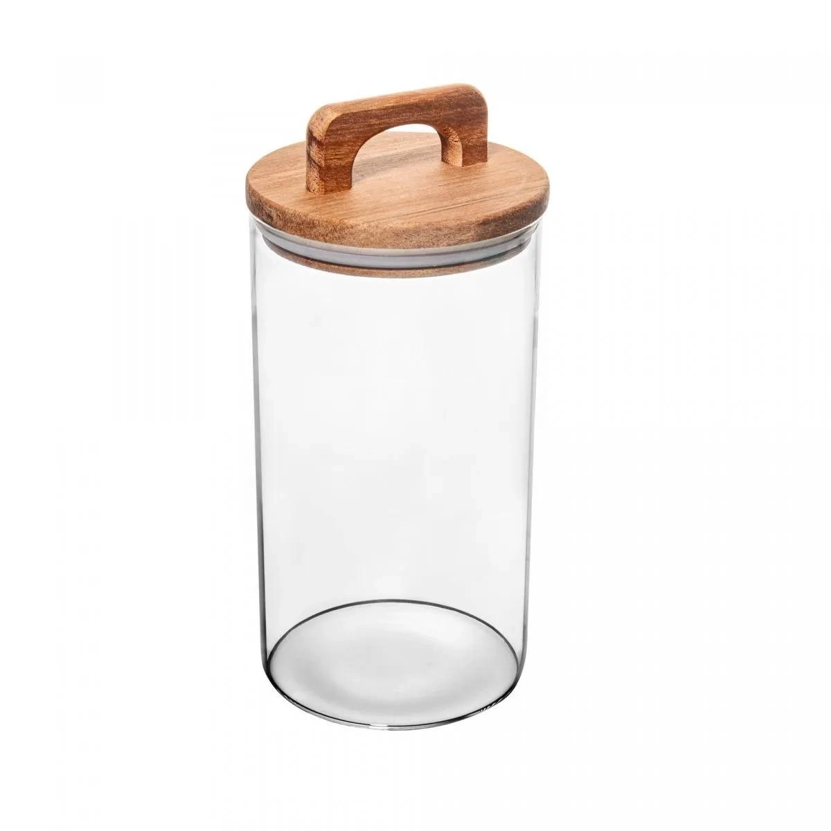 Pote Mantimentos Vidro 1,25lts Tampa Acacia Rojemac