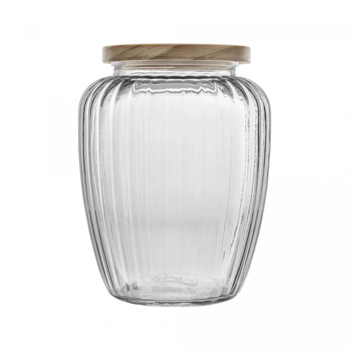 Pote Mantimentos Vidro 1,9lts Tampa Pinus Rojemac