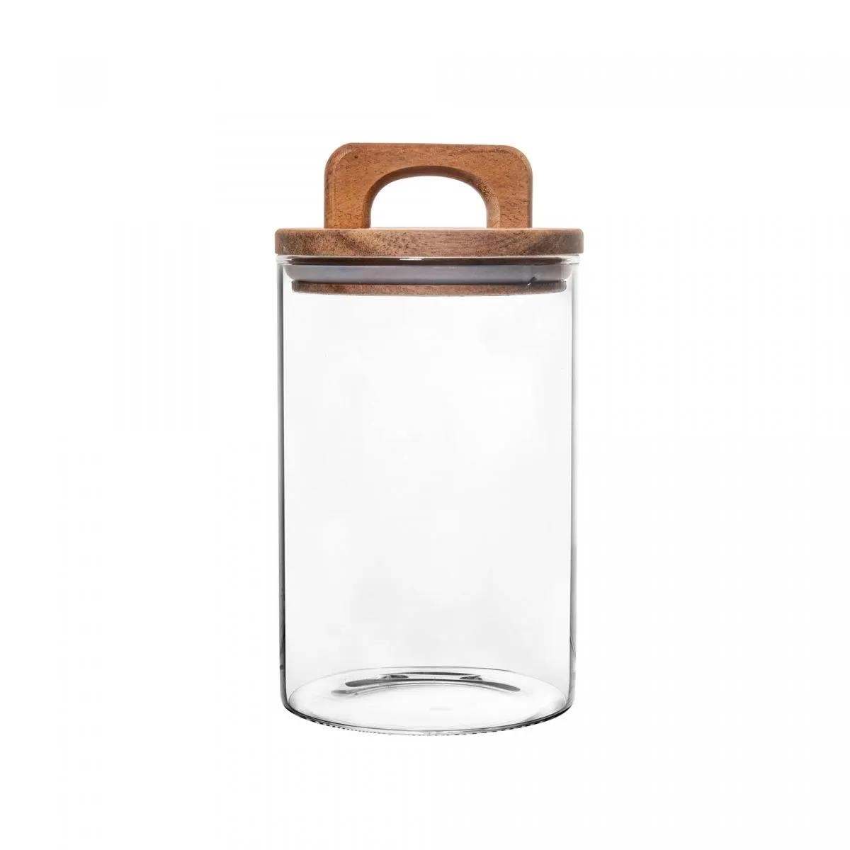 Pote Mantimentos Vidro 1lto Tampa Acacia Rojemac