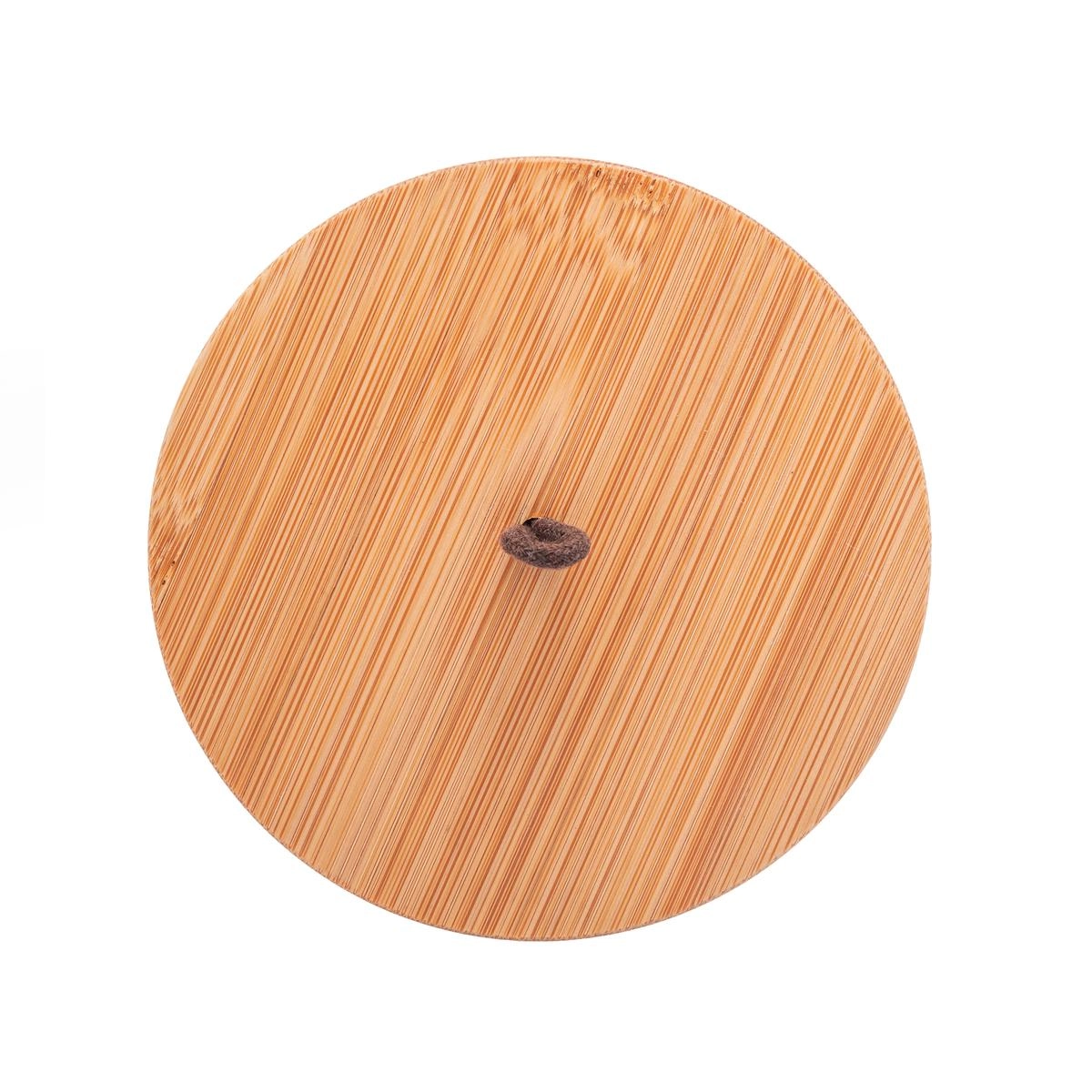 Potiche Lines 12,5cm Ceramica C/ Tp Bambu Lyor Design - Azul Marinho 