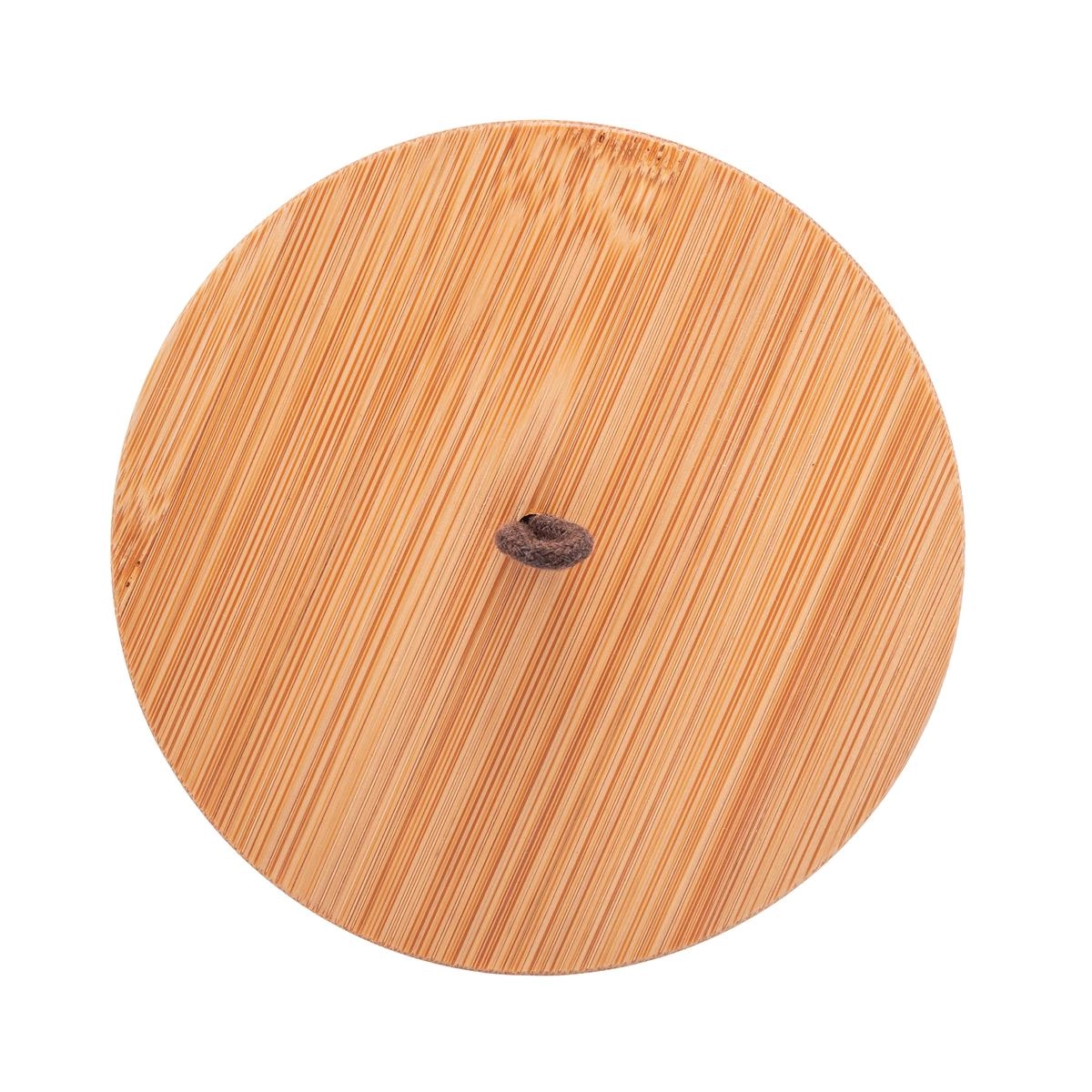 Potiche Lines 15cm Ceramica C/ Tp Bambu Lyor Design - Azul Marinho