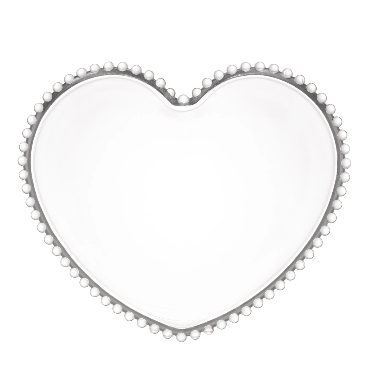 PRATO DECORATIVO 28374 CORACAO PEARL 30CM ROJEMAC