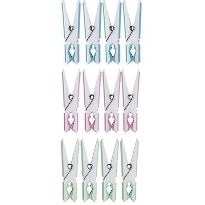 Prendedores Roupa 12pcs 6063 Emborrachado Fashion Mor