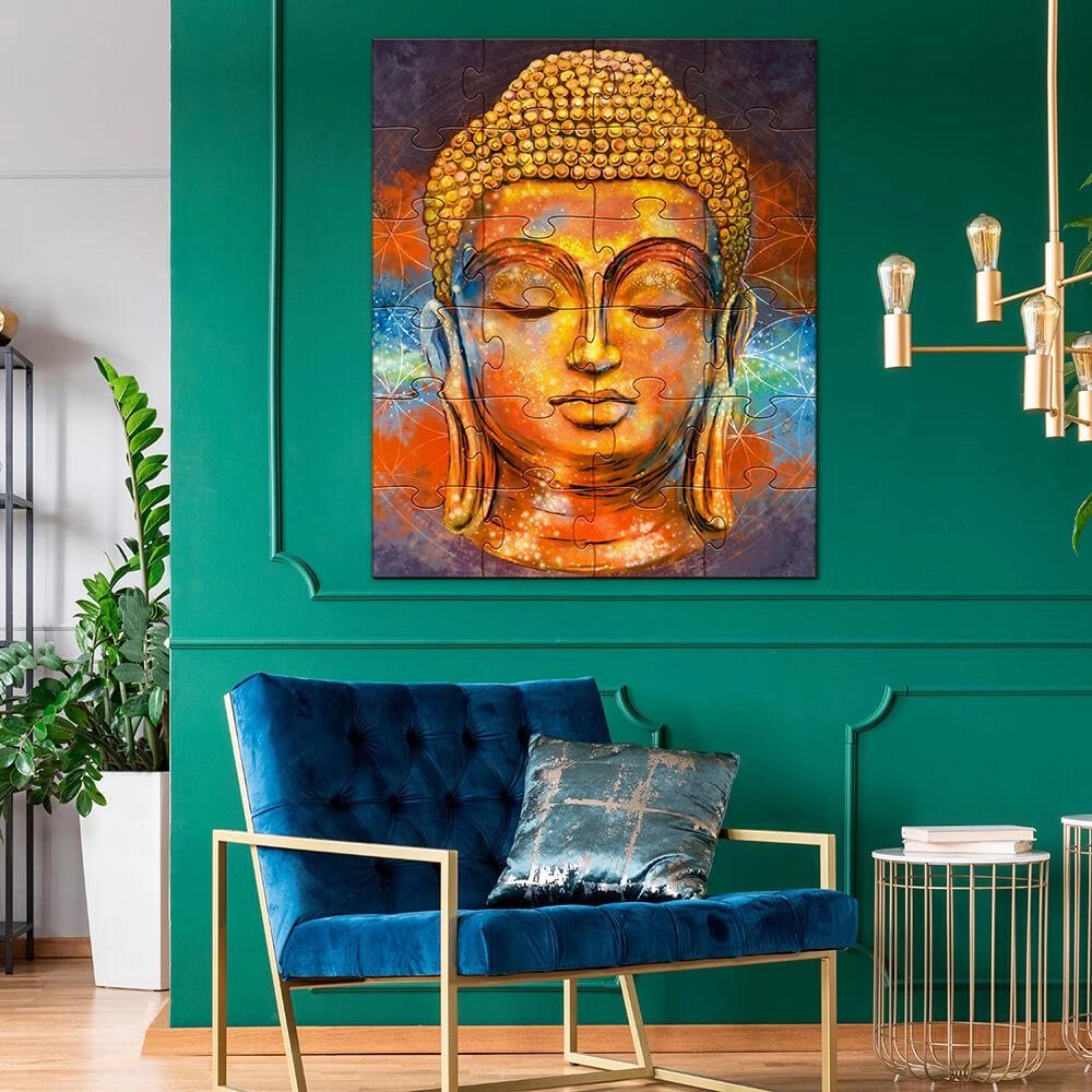 Quadro Quebra Cabeca Buda Qqcp3007 24pcs 74x90cm Litoarte