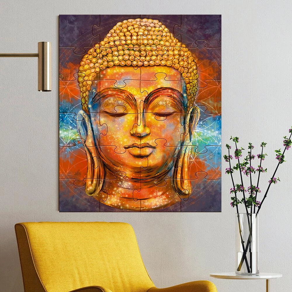 Quadro Quebra Cabeca Buda Qqcp3007 24pcs 74x90cm Litoarte