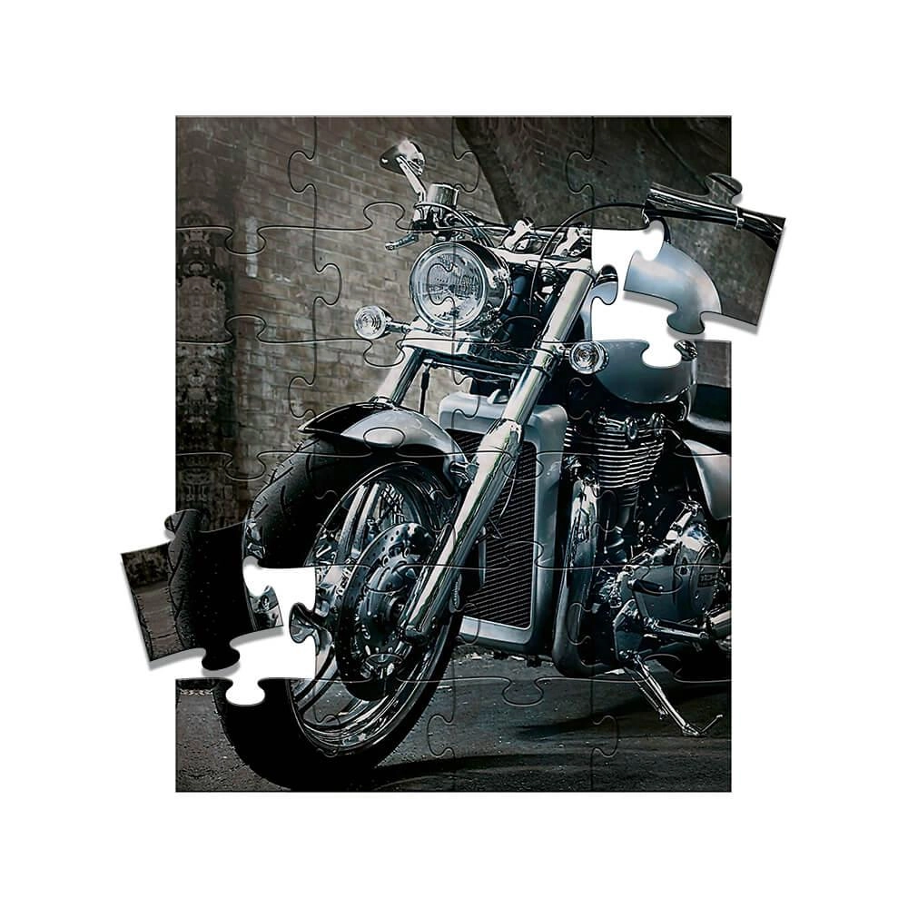 Quadro Quebra Cabeca Moto Qqcp3004 24pcs 74x90cm Litoarte