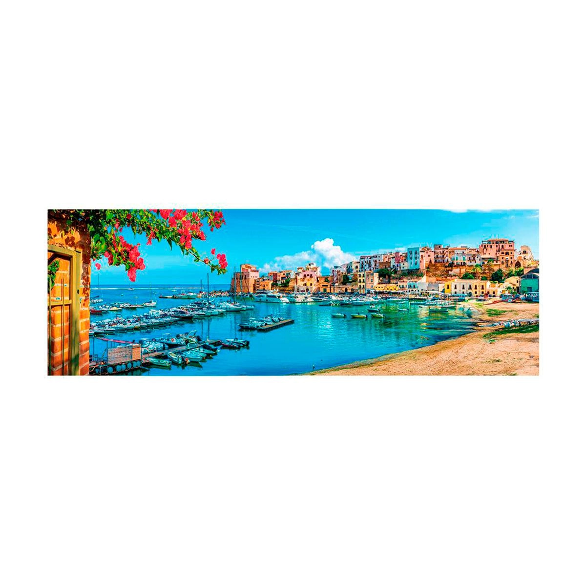 Quebra-Cabeça 1500 Peças Panorama Castellammare Del Golfo Grow