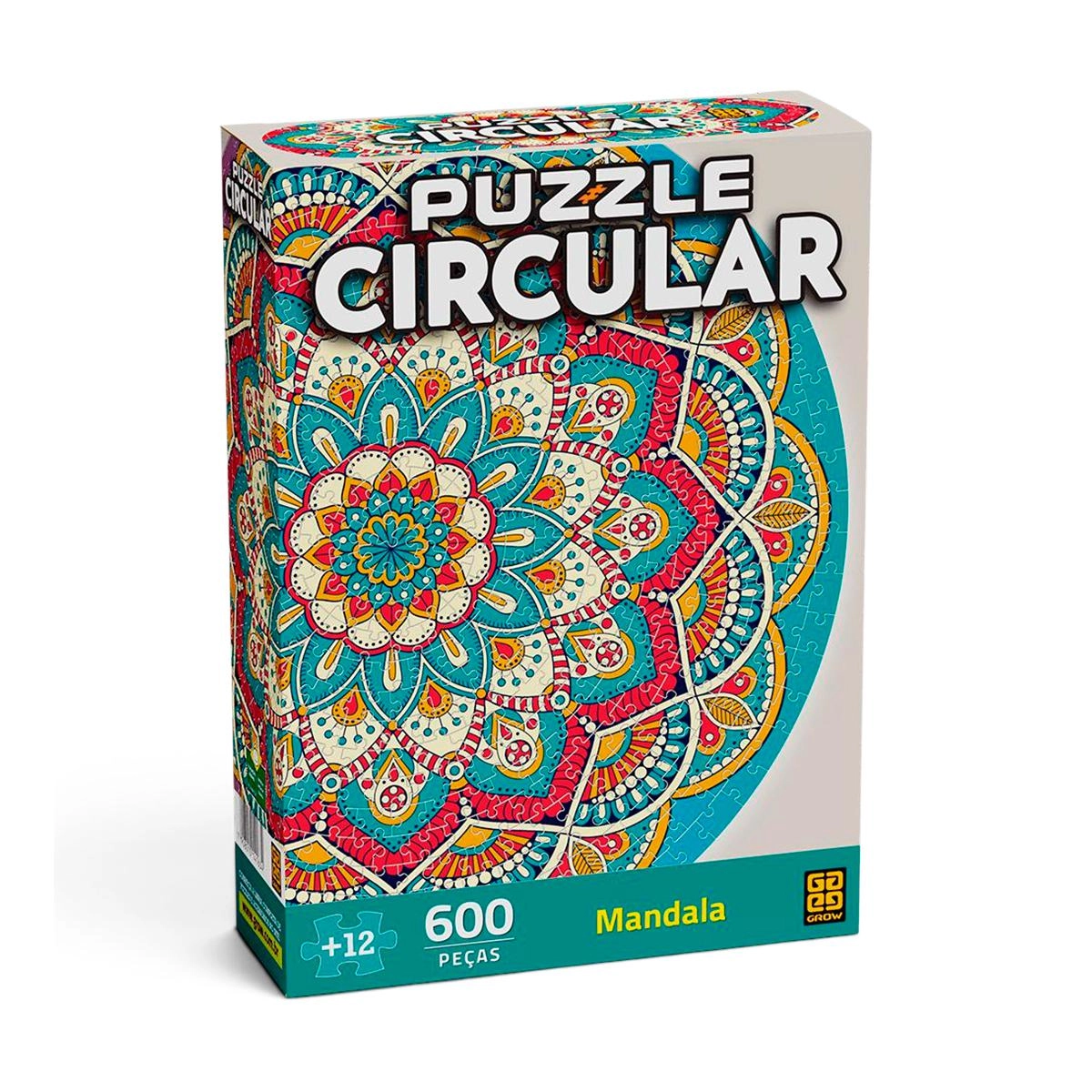 Quebra-Cabeça 600 Peças Circular Mandala Grow