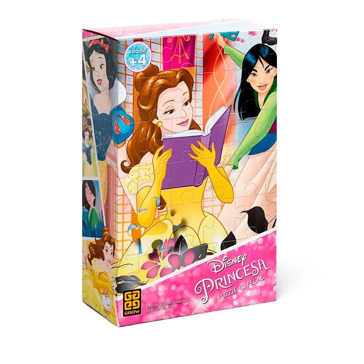 Quebra-cabeça princesas 60 peças - Grow