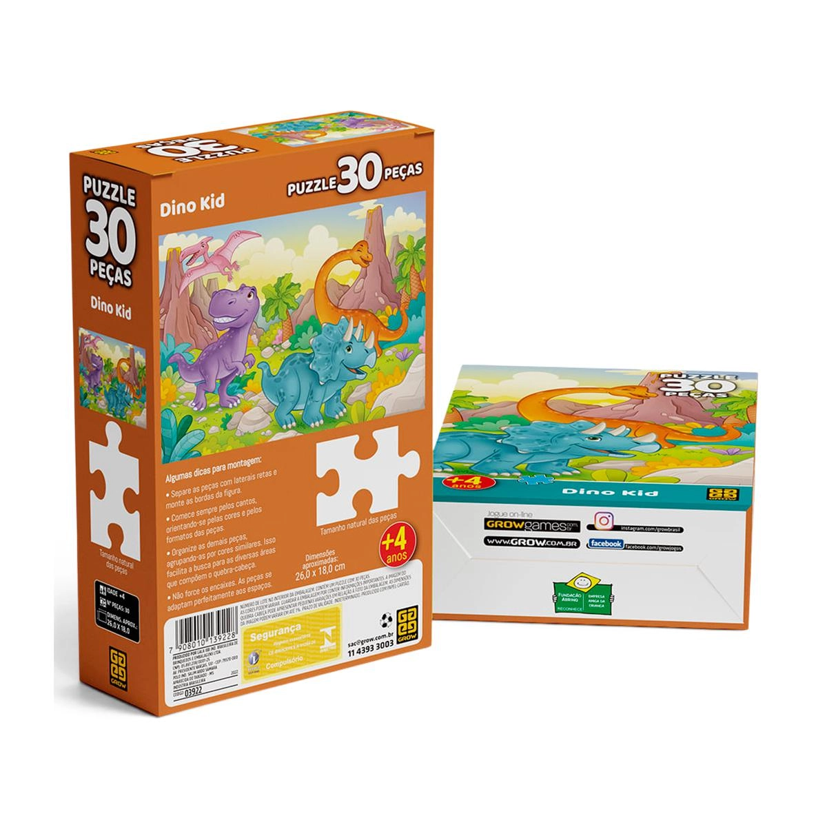QUEBRA CABECA P30 DINO KID 03922 GROW