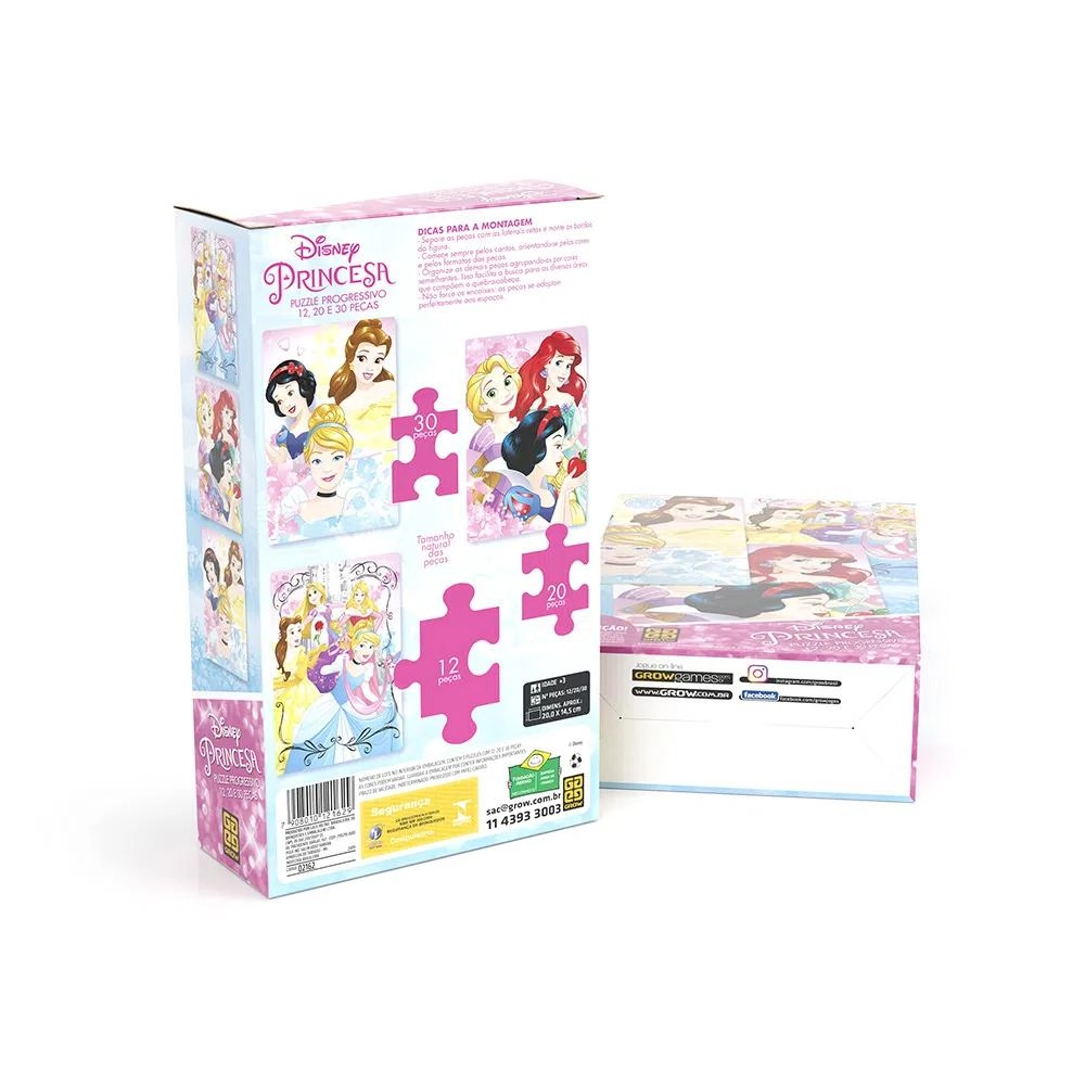 Quebra Cabeca Progressivo P16/25/49 Princesas 02162 Grow