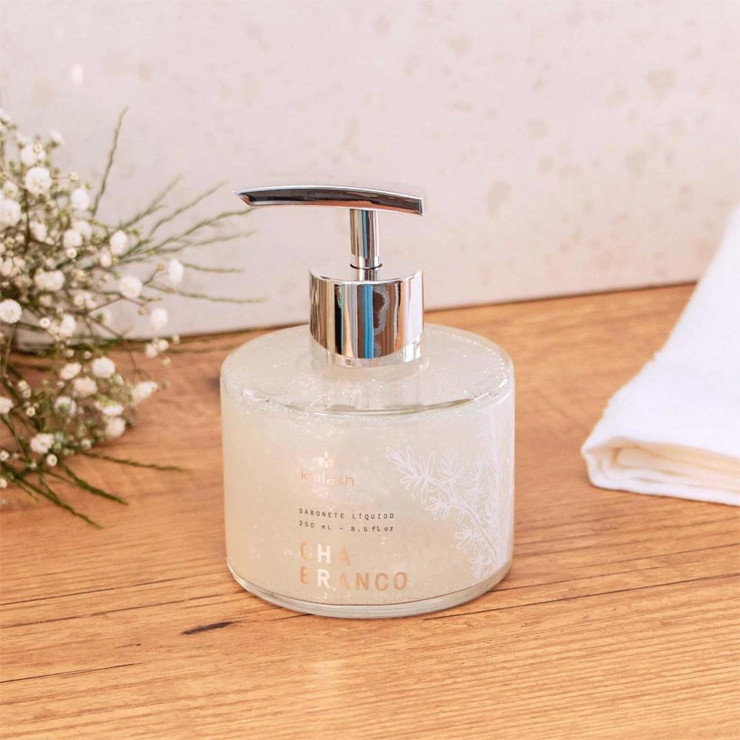 Sabonete líquido hidratante chá branco 250 ml - Kailash
