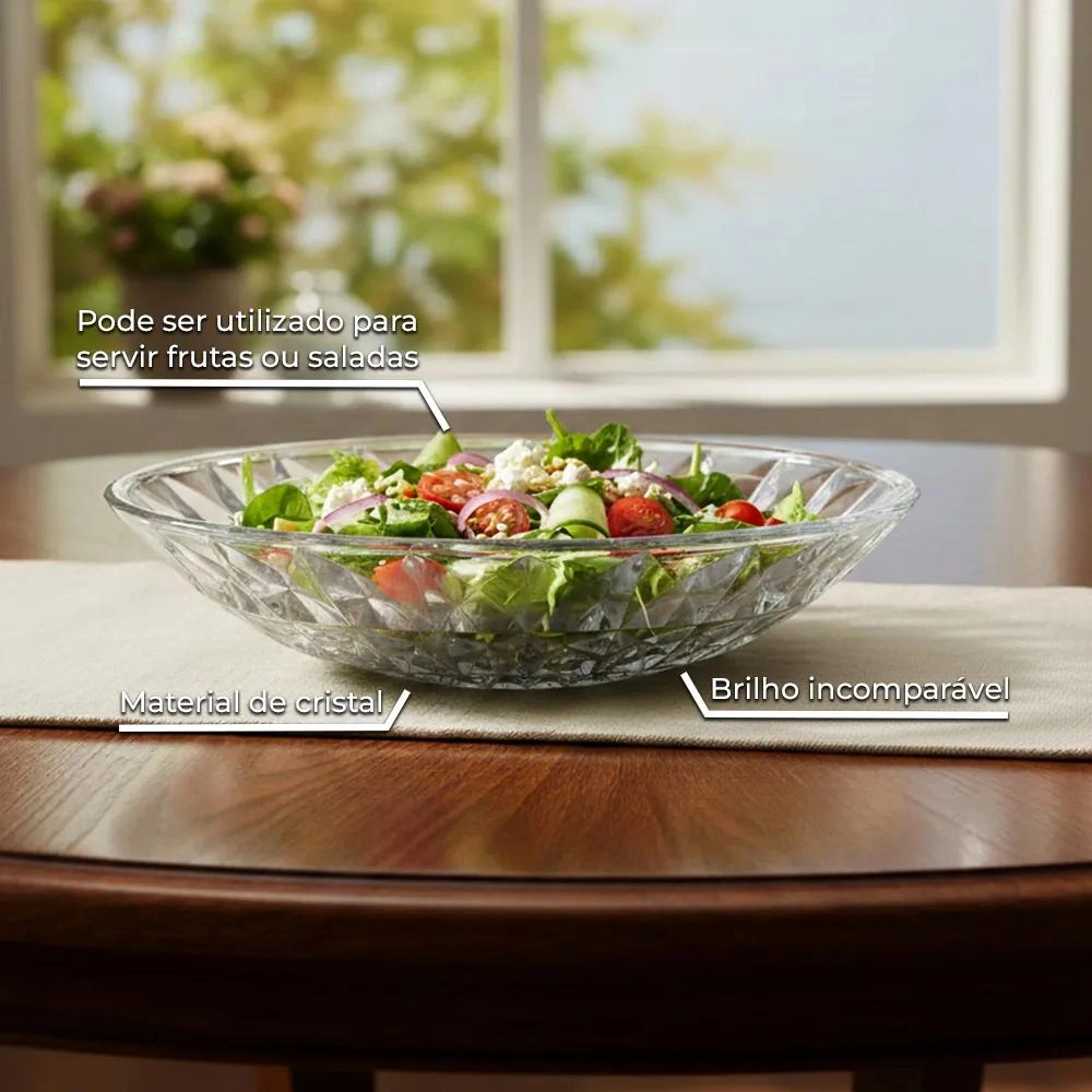 Saladeira e fruteira Milano em vidro - Ruvolo