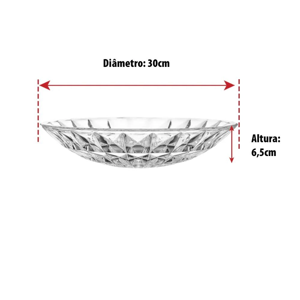 Saladeira e fruteira Milano em vidro - Ruvolo