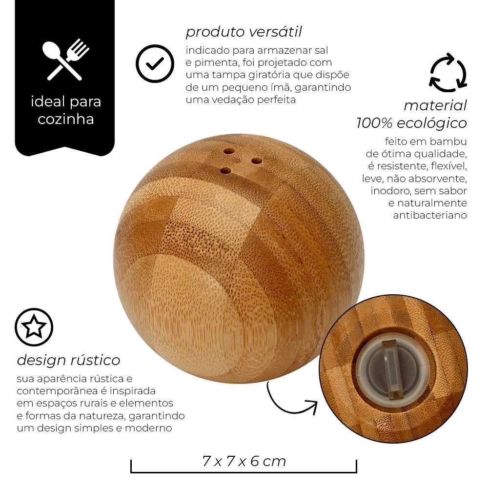 Saleiro Ecokitchen Bambu 7cm Mimo Style