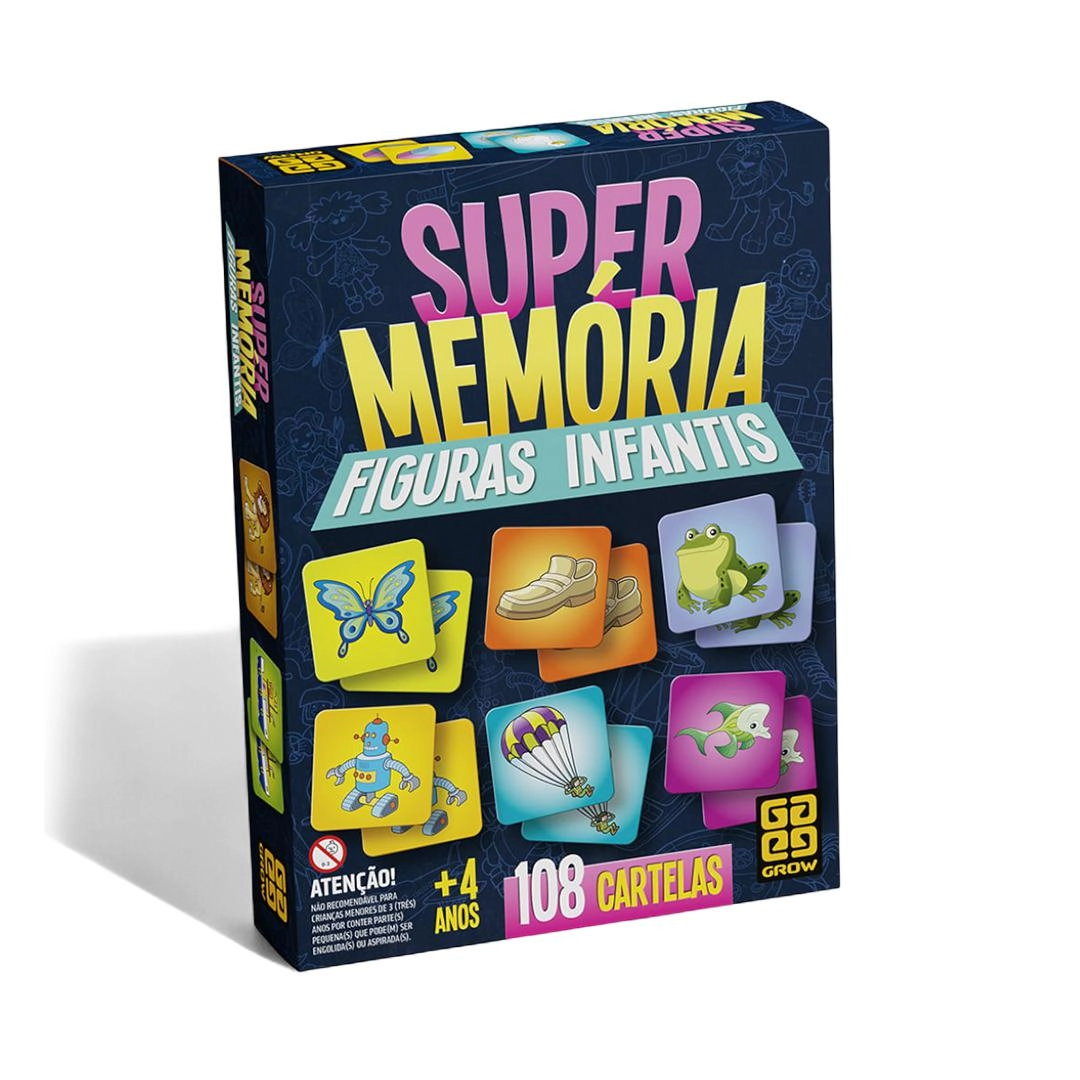 Super Memória Figuras Infantis 108 Cartelas Grow 