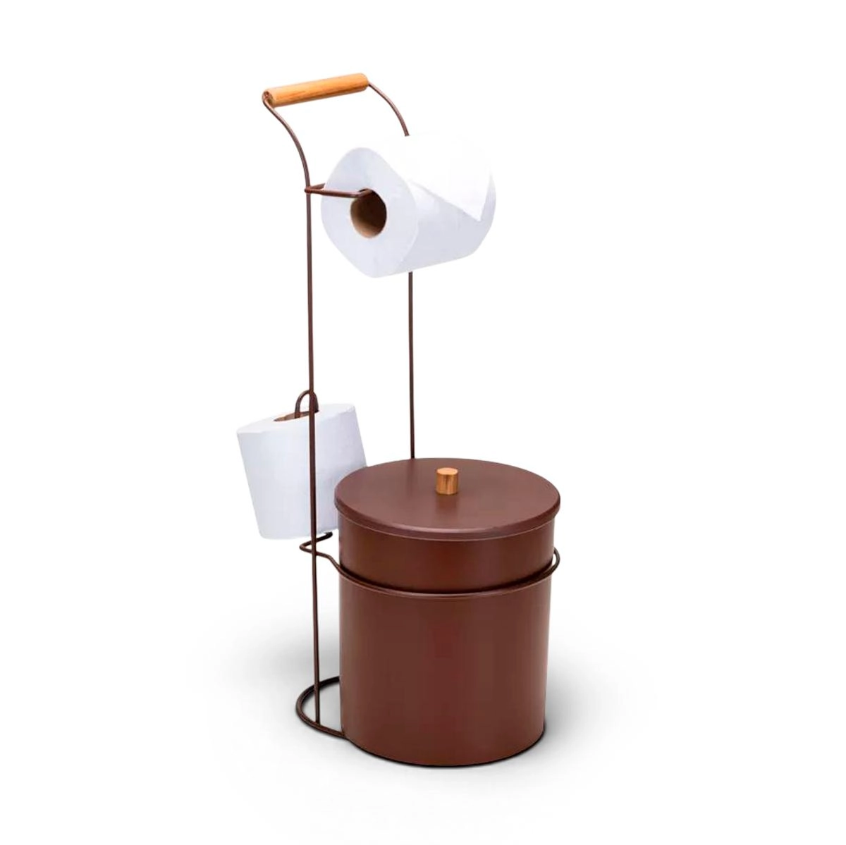 Suporte para papel higiênico com lixeira Eco Design Terra Brasil 5 L - Arthi