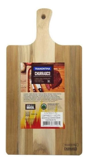 Tábua para Churrasco 40x21x1,8cm com Cabo Tramontina 