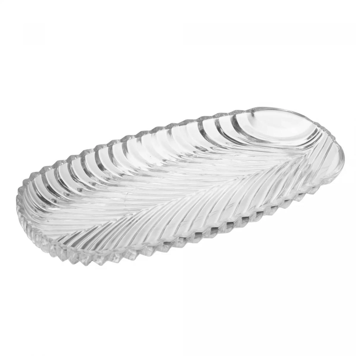 TRAVESSA 220856 LEAF 32,5X12,5X3CM VIDRO LYOR DESIGN