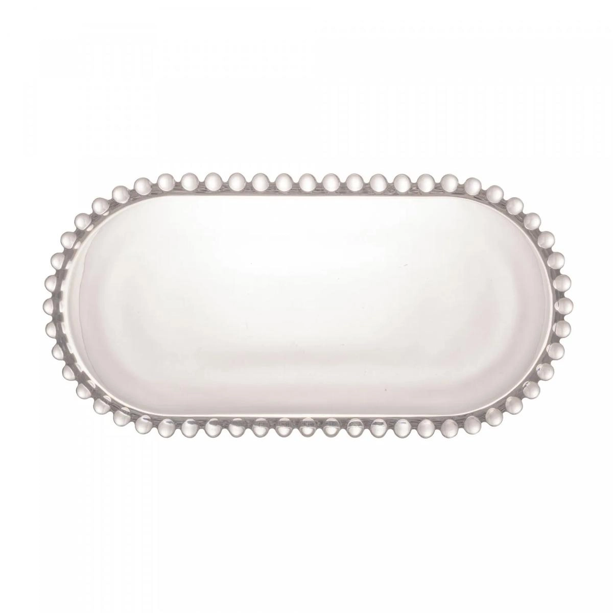 TRAVESSA OVAL 28386 PEARL 24X12CM CRISTAL CHUMBO ROJEMAC