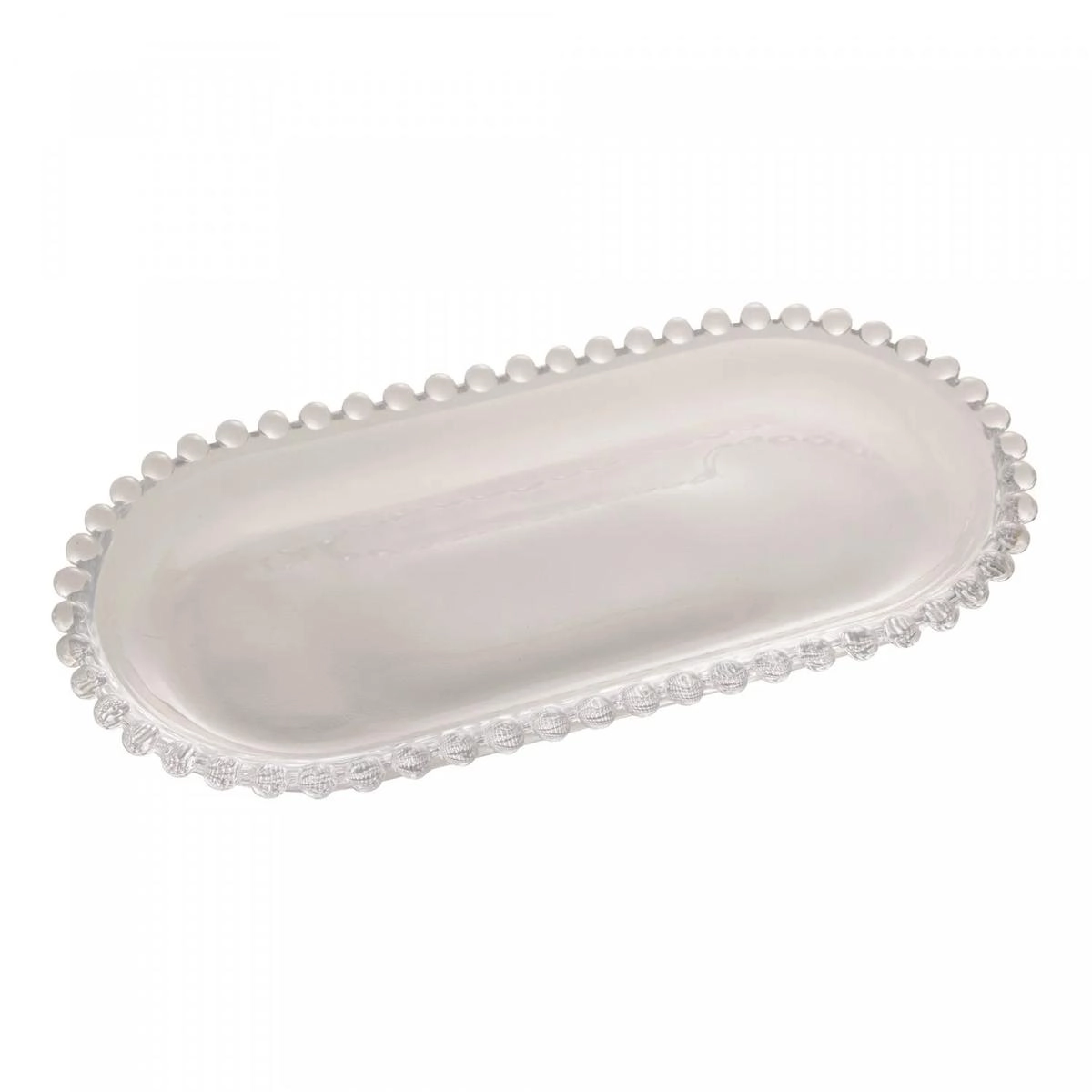TRAVESSA OVAL 28386 PEARL 24X12CM CRISTAL CHUMBO ROJEMAC