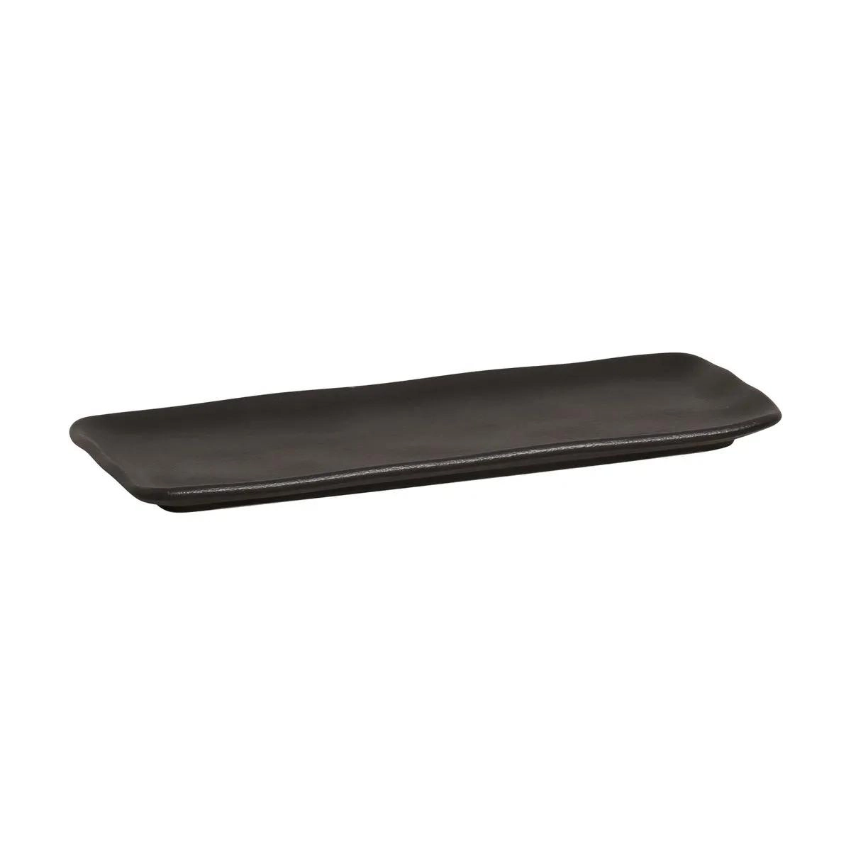 TRAVESSA RETANGULAR 1401473901 ORGANICO PRETO MATTE 33X13CM PORTO BRASIL
