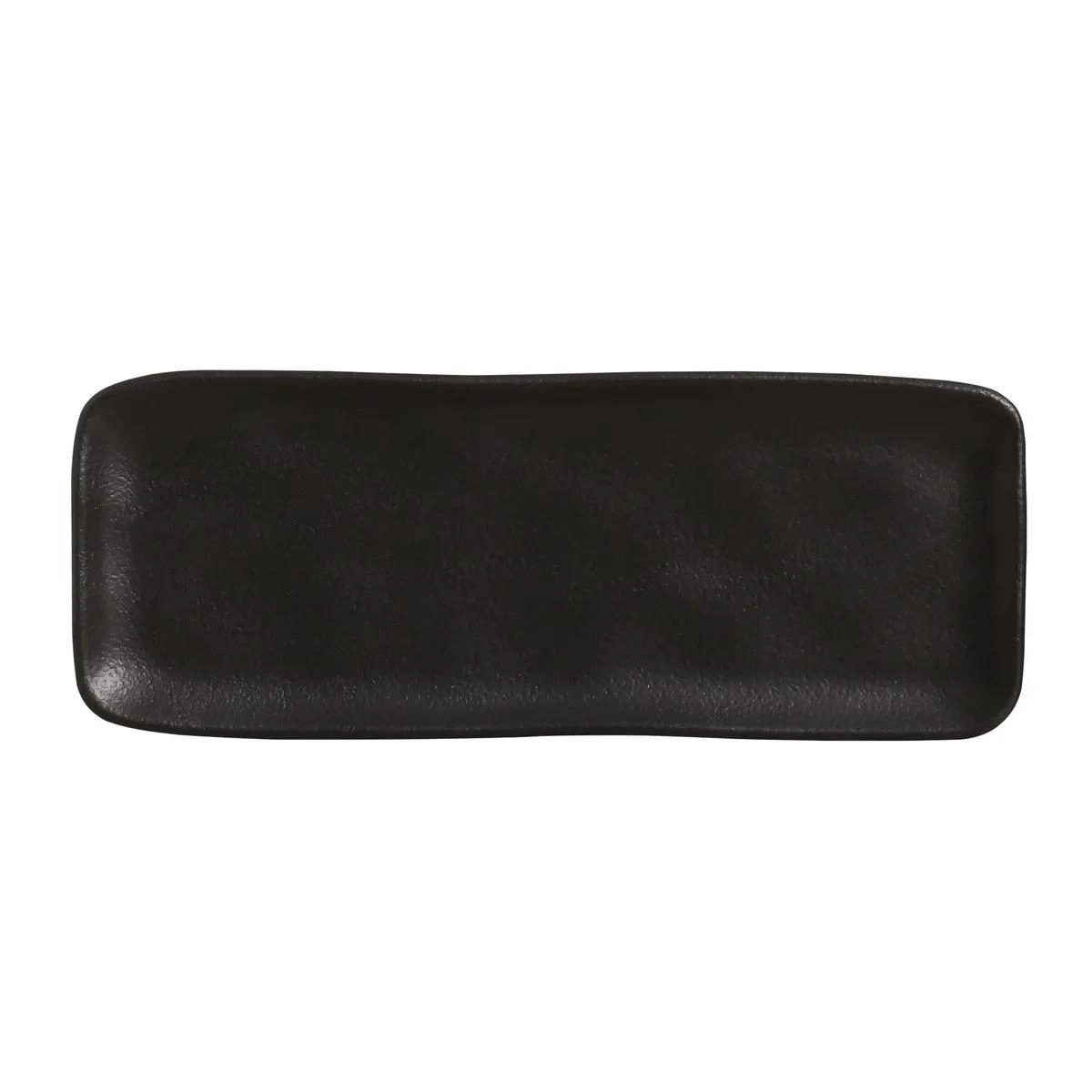 TRAVESSA RETANGULAR 1401473901 ORGANICO PRETO MATTE 33X13CM PORTO BRASIL