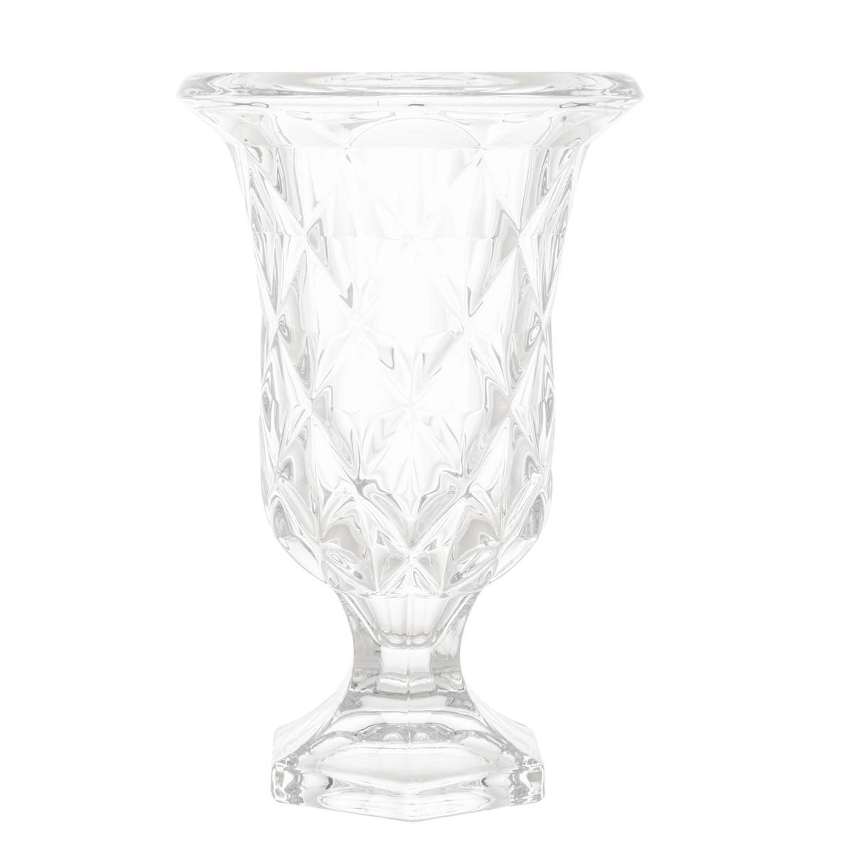 Vaso 4290 Diamond 24cm C/ Pe Vidro Lyor Design