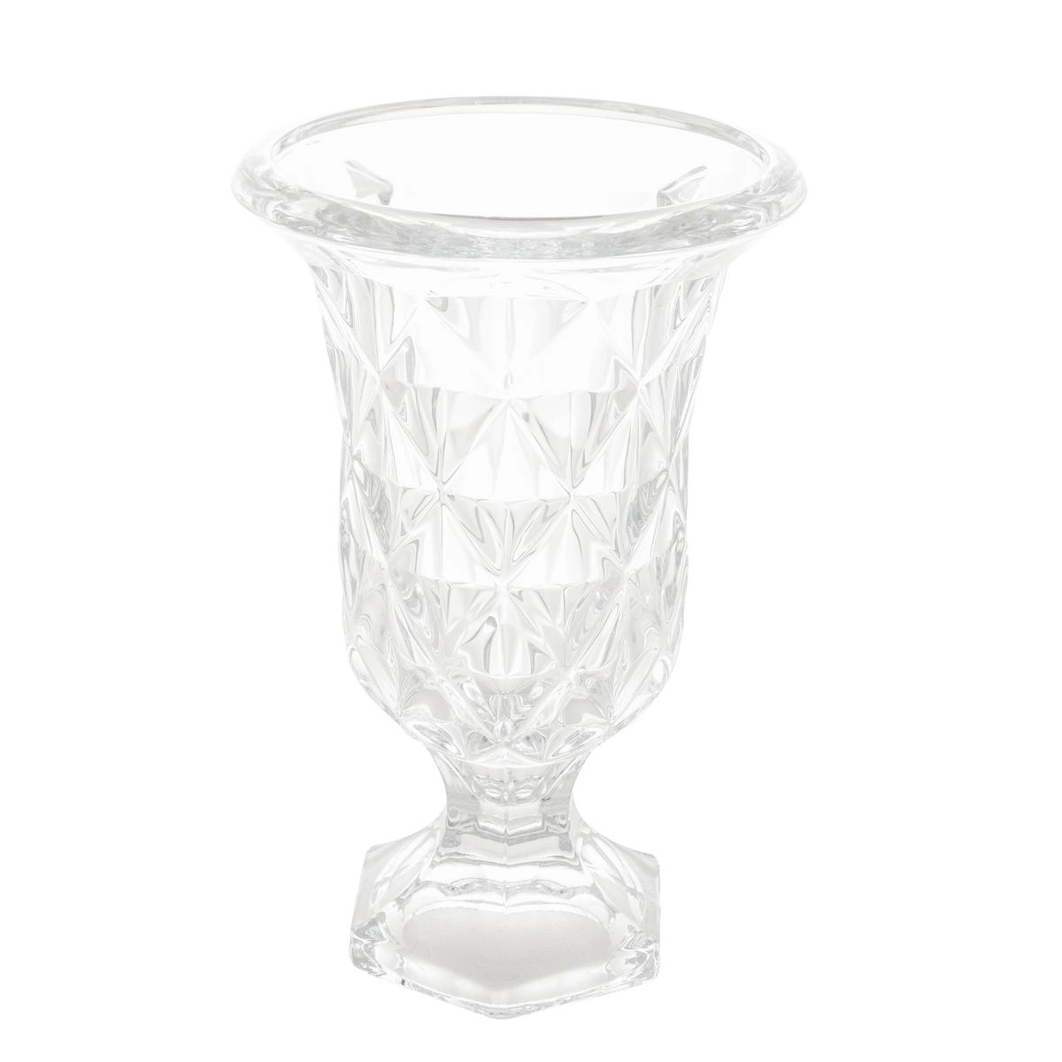 Vaso 4290 Diamond 24cm C/ Pe Vidro Lyor Design