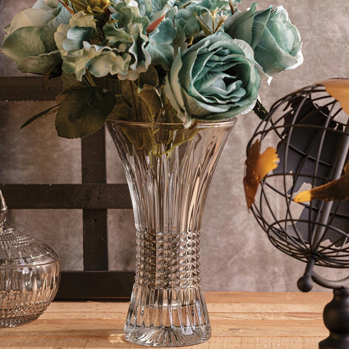 Vaso Queen 30 cm Cristal Rojemac - Chumbo