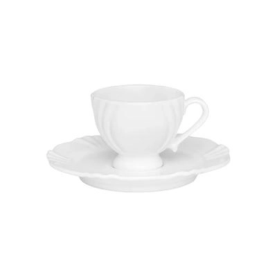 Xícara de café Soleil White 75 ml com pires - Oxford