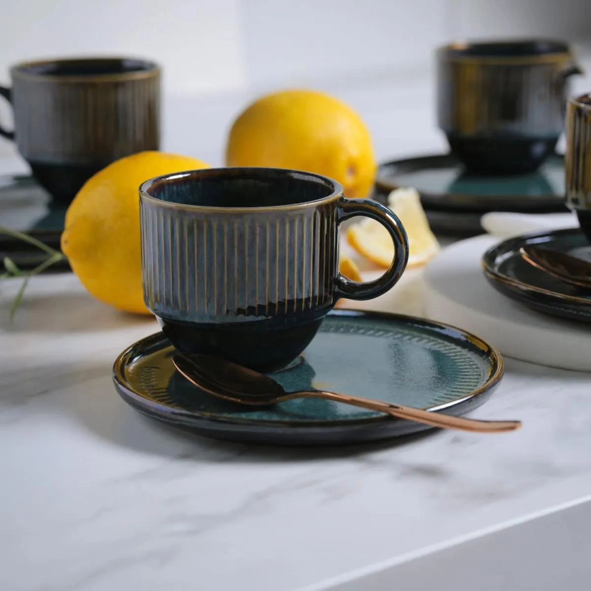 XICARA CHA 36161119001 LINHAS OCEANO 230ML C/ PIRES PORTO BRASIL