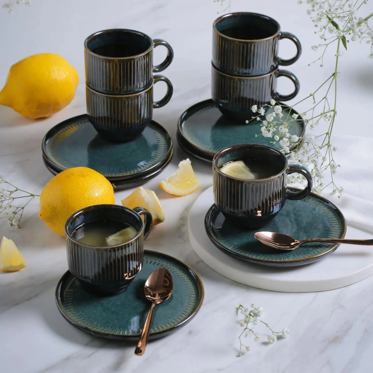 XICARA CHA 36161119001 LINHAS OCEANO 230ML C/ PIRES PORTO BRASIL